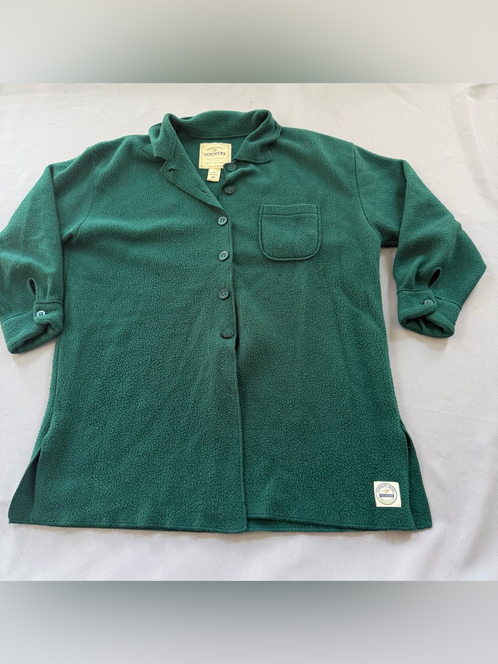 Vintage 90s Victoria’s Secret Country Fleece Shacket SZ Small Cabincore Oversize